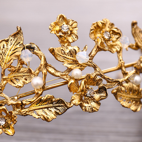 Hairpin hair clip hair accessories for women Baroque leaf crown hair band wedding dress accessories