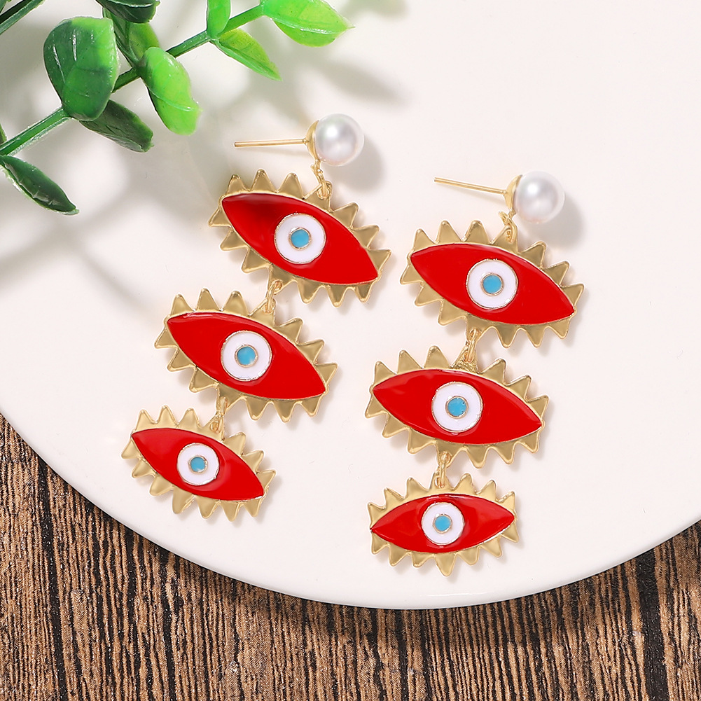 Explosion Style Alloy Oil Drop Earring Trend Earrings Fashion Jewelry Accessories display picture 8