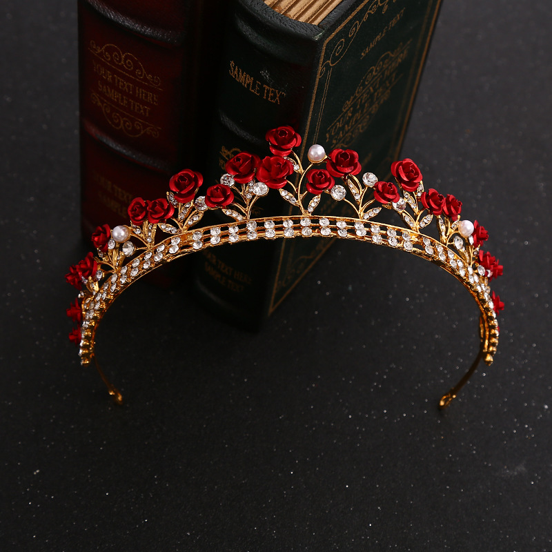 145g Weight Crown Hair Accessories Type Rhinestones Inlay Material 1 Piece Quantity Elegant Crown Metal Plating Inlay Rhinestones Crown