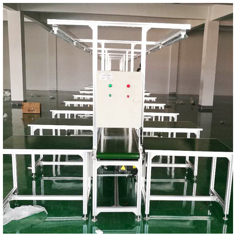 飞机拉流水线独立工作台皮 飞机台皮带拉线 电子电器装配生产线