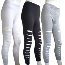 2025亚马逊ebay欧洲站速卖通外贸女装新款运动裤 破洞女装打底裤