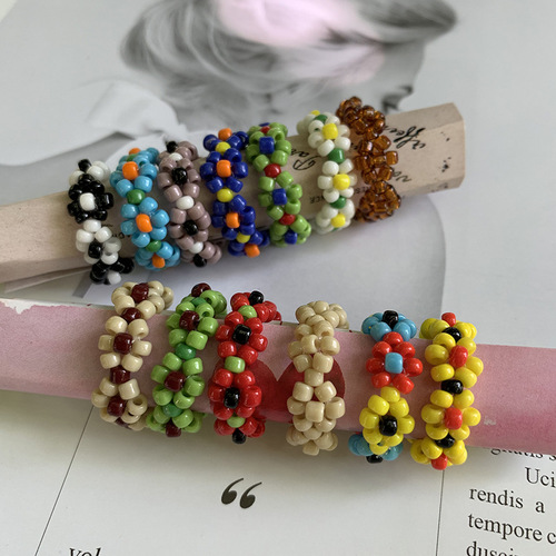 Manufacturer's huge discount, handmade flower ring, Mi Zhuhyunya style Korean internet celebrity iu same style ring for women