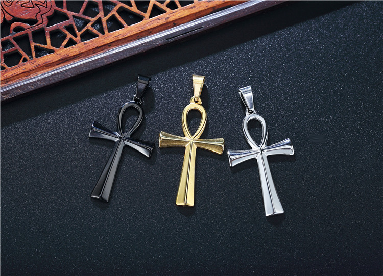 304 Stainless Steel Material Cross Pattern 1 Piece 40*25mm 304 Stainless Steel 18K Gold Plated Cross Polished Pendant