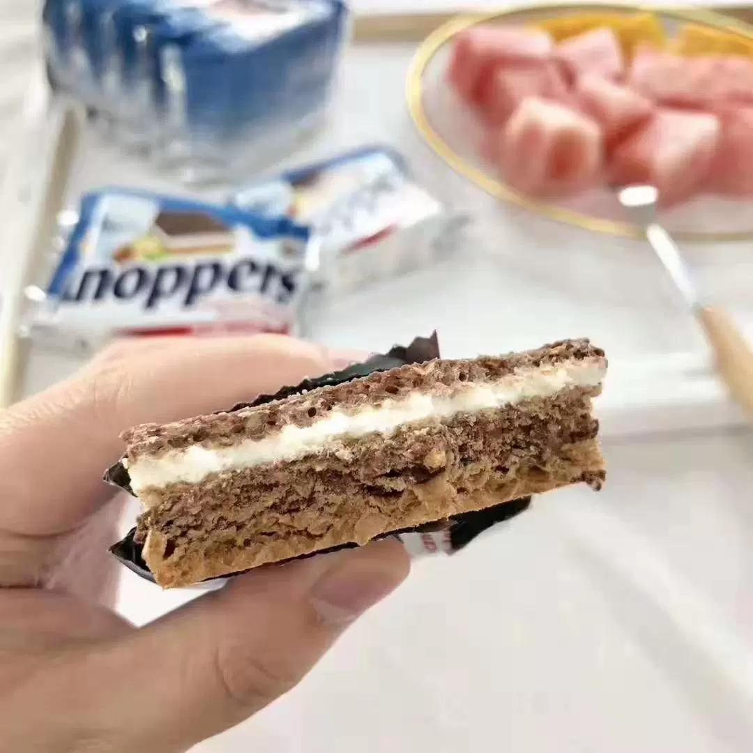 Китай Германия KNOPPERS молочный орех шоколадное печенье 250г (10 пакетиков) Вся коробка 24 штуки