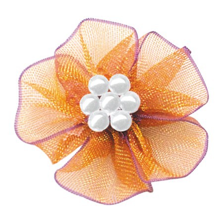 Yao Ming cinta de poliéster DIY pequeña flor ropa interior decoración hecha a mano cinta flor horquilla Decoración Accesorios