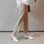 夏季高腰直筒宽松棉麻裤
