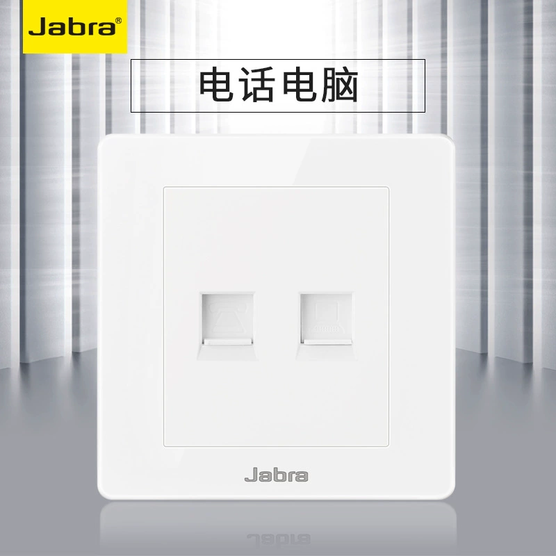 Сетевой переключатель Jiebon 86 темной установки белый дом один открытый пятислотовый розетка с двойным управлением переключателем пористая панель