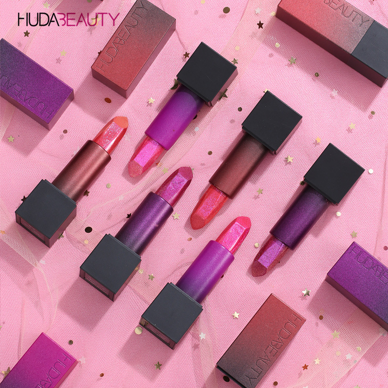 跨境爆款HUDA BEAUTY雾面珠光口红Bullets power细闪金属唇膏唇釉|ms