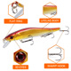 Floating Minnow Fishing Lures 10 Colors Hard Plastic Baits Minnow Lures Bass Trout Saltwater Sea Fishing Lure