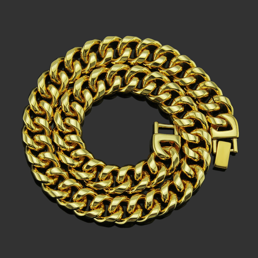 trend personality domineering thick chain necklace geometric alloy jewelry