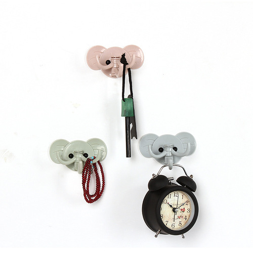 Creative elephant hook sticky hook three-hook nail-free door hook kitchen wall hanging bathroom wall traceless sticky hook