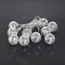 LED鏡面球燈串 馬賽克球配件掛件插件婚慶聖誕節日裝飾燈舞廳彩燈