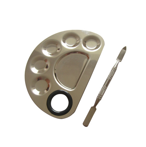 Beauty Stainless Steel Palette Nail Art Nail Ring Palette Board Makeup Makeup Palette Set
