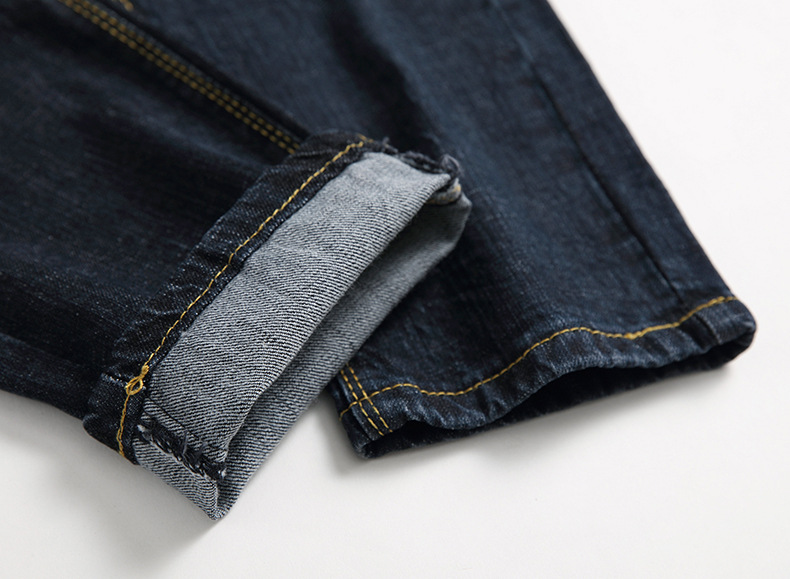 Jeans uomo distressed a gamba dritta stile casual_voghion.com