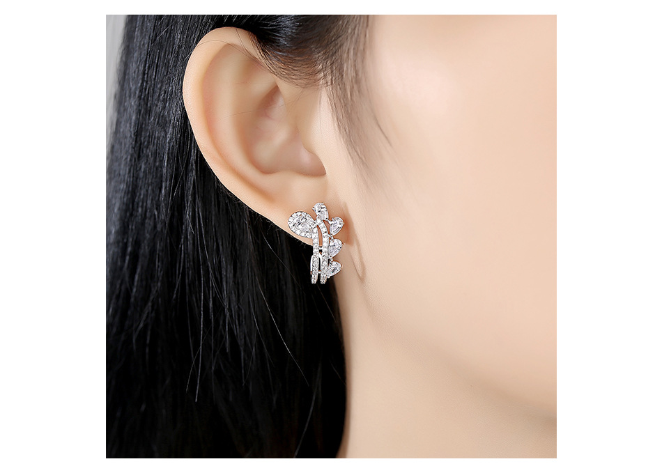 Fashion Earrings Fashion Korean Banquet Copper Stud Earrings display picture 3