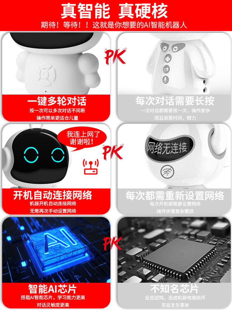 儿童礼品 人工智能机器人早教儿童玩具wifi语音对话ai教育学习机详情2