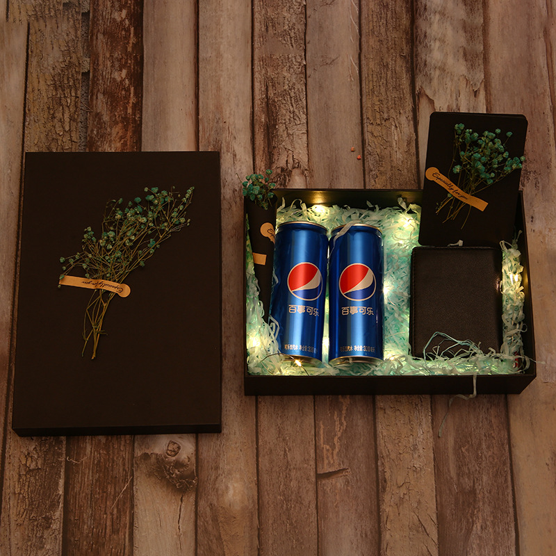 TikTok mismo regalo de cumpleaños para hombres y mujeres amigos en línea caja de regalo roja Caja de regalo original de flores secas cola puede image 6