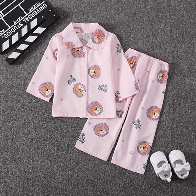 Spring girl pajamas Thin section children Home Furnishings Boy children baby Home service package On behalf of