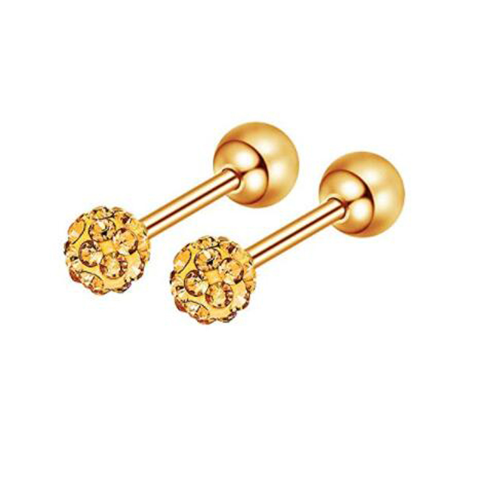 Style Simple Géométrique Acier Inoxydable Incruster Zircon Boucles D'oreilles 1 Pièce display picture 11