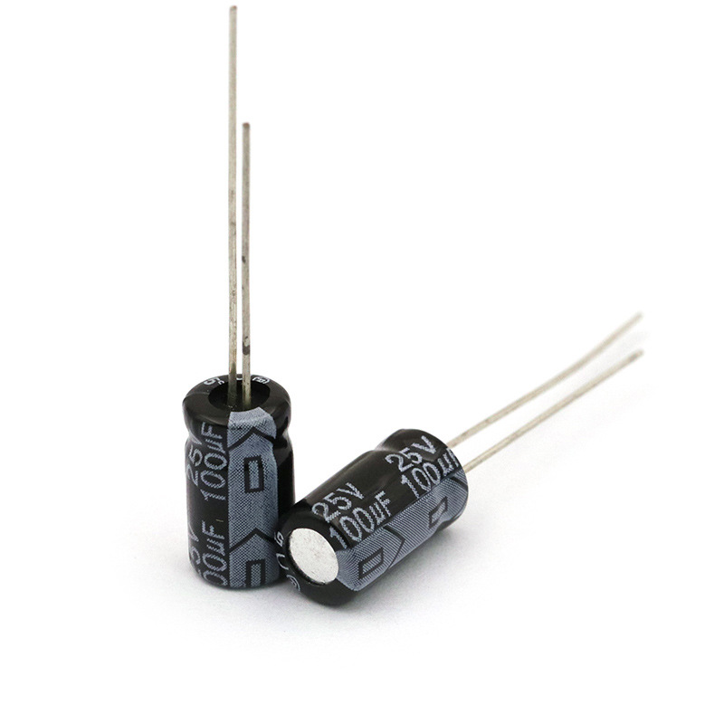 TELESKY  电解电容25V 100uF 6*11mm 直插 铝电解电容器