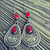 Retro ethnic earrings, ebay, with gem, European style, ethnic style, wish, wholesale