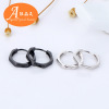 Accessory, retro black trend earrings for beloved, silver 925 sample, internet celebrity