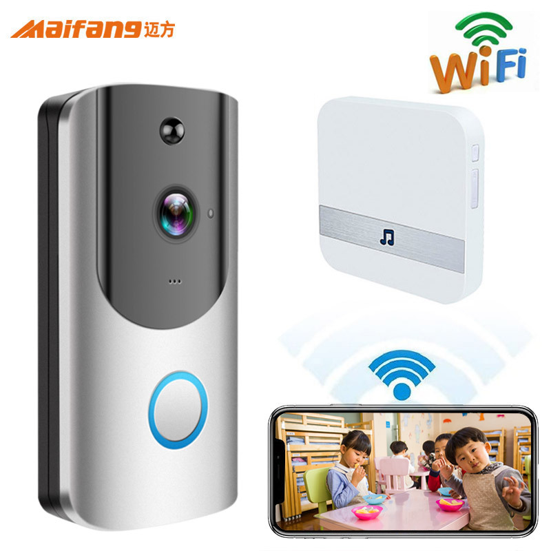跨境专供新款智能对讲WiFi可视门铃 高清170度广角酒店别墅门铃|ms