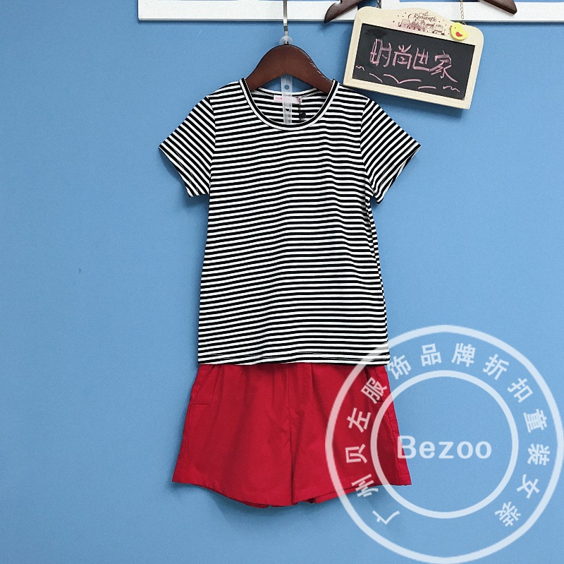 Stylish family Summer wear brand discount Children&#39;s clothing store Source of goods children Clothing. Stock Clearance processing