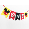 Mickey's first birthday pull flag Mickey Minnie one birthday flag table flag Mickey Mouse birthday decoration