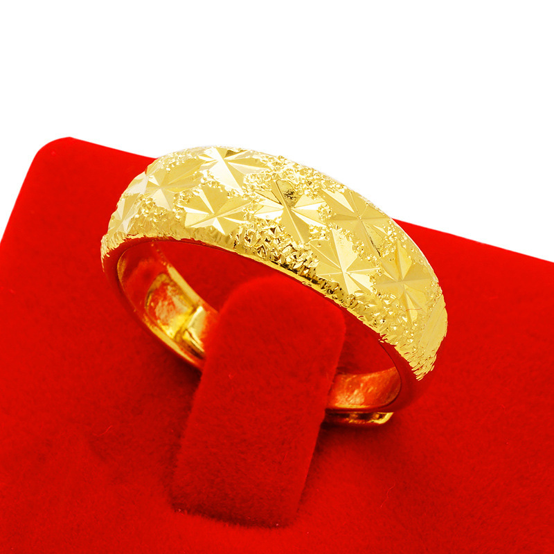 Anillo de oro de oro de Vietnam, anillo de oro de latón para mujeres, anillo de oro para hombres, anillo de pareja de oro.