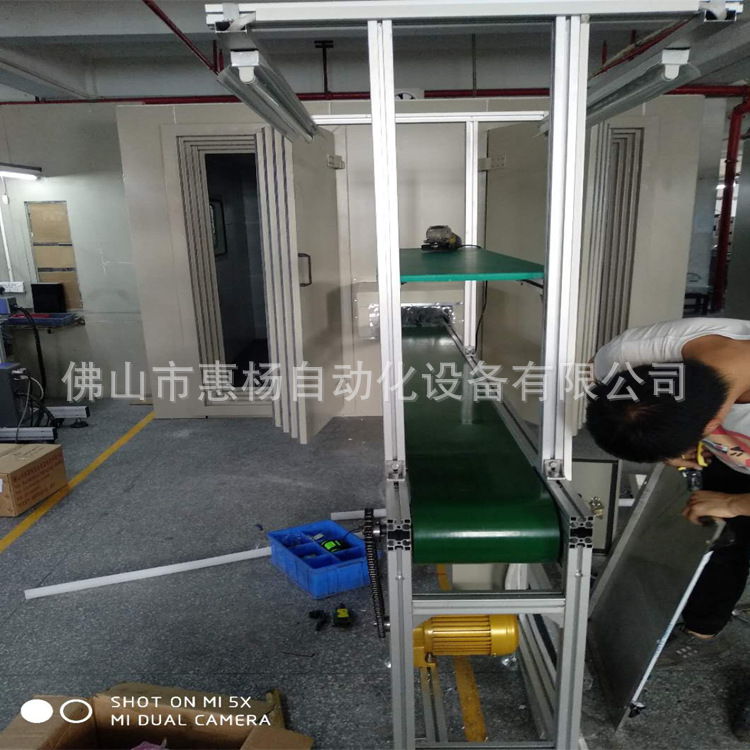 江门皮带输送线电机装配线8米皮带拉包装输送机厂家直供