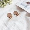 Crooked universal earrings, Japanese and Korean, simple and elegant design, bright catchy style