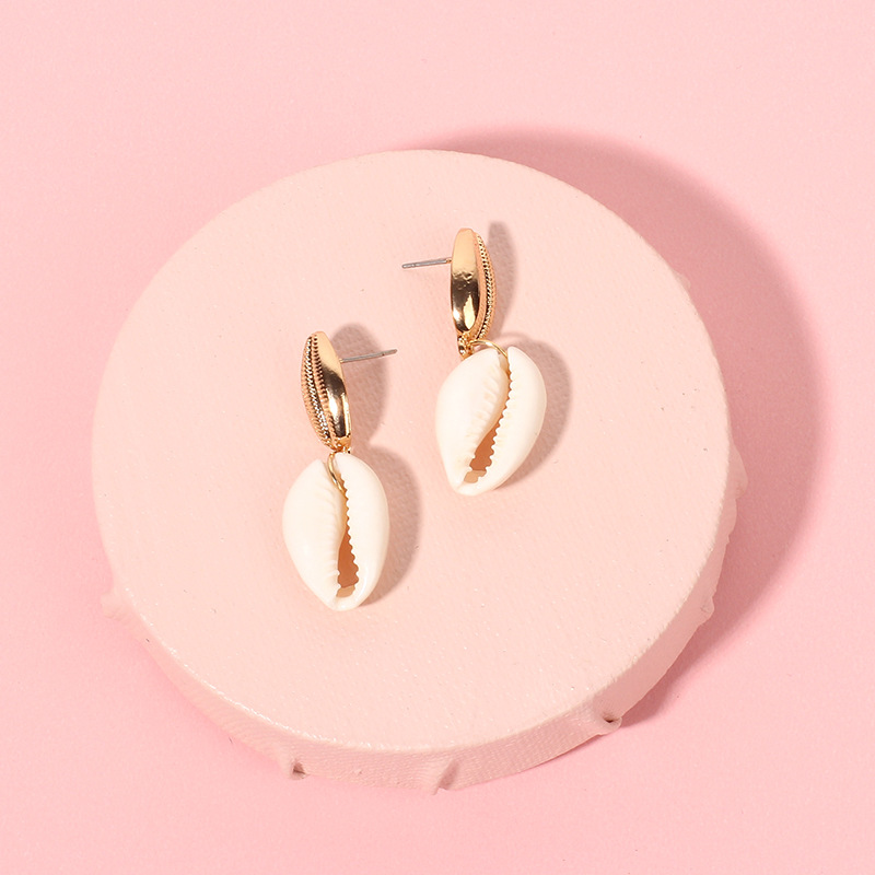 6g Weight Earrings Classification Wedding, Travel Occasion Women'S Gender Gold Color Alloy Conch Shell Bohemian Exquisite Earrings For Women Nihaojewelry 2