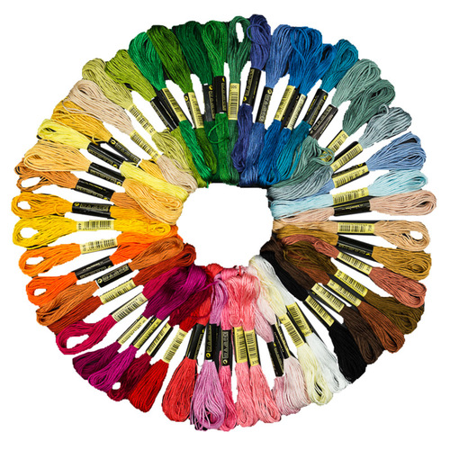 100-color cross-stitch embroidery floss handcraft DIY cross-stitch matching thread woven colorful cotton thread wholesale