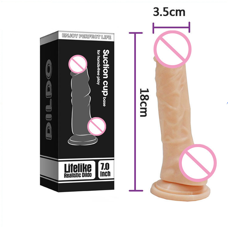 Adult erotica products wholesale made for females Masturbation interest Supplies Simulation Toy PVC7 inch Dildo direct deal