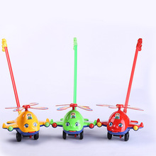 兒童學步寶寶手推飛機眨眼玩具推車輪獨輪樂單桿學走路帶響鈴吐舌