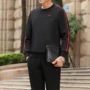 爸爸圆领中年运动套头衫