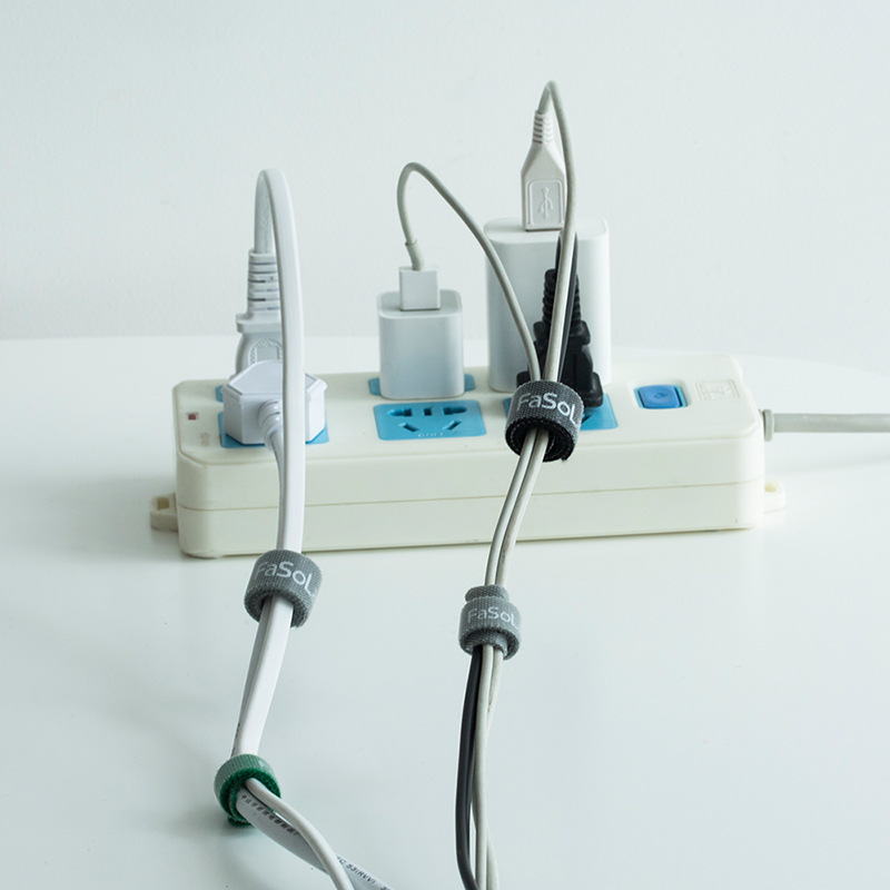 FaSoLa Storage Charging line fixed Cable Manager Cable ties Tie line Computer Cable Velcro Magic Cable management with