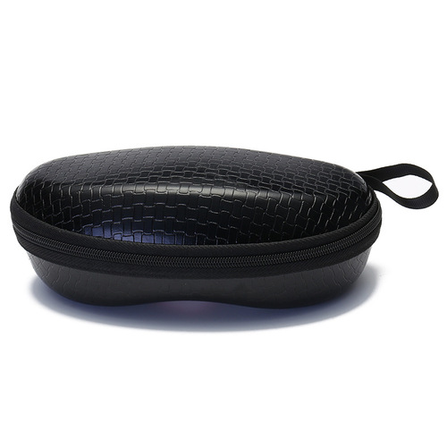 New style glasses case, fashionable zipper box, white strip with aluminum hook, sunglasses case, flat mirror sunglasses case, suitable for glasses