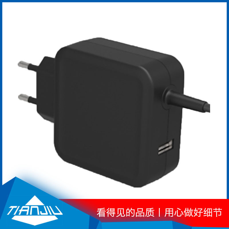 65W Wall-Plug Laptop Power Adapter with 5V2A USB Mobile Phone Tablet PC Universal Charging