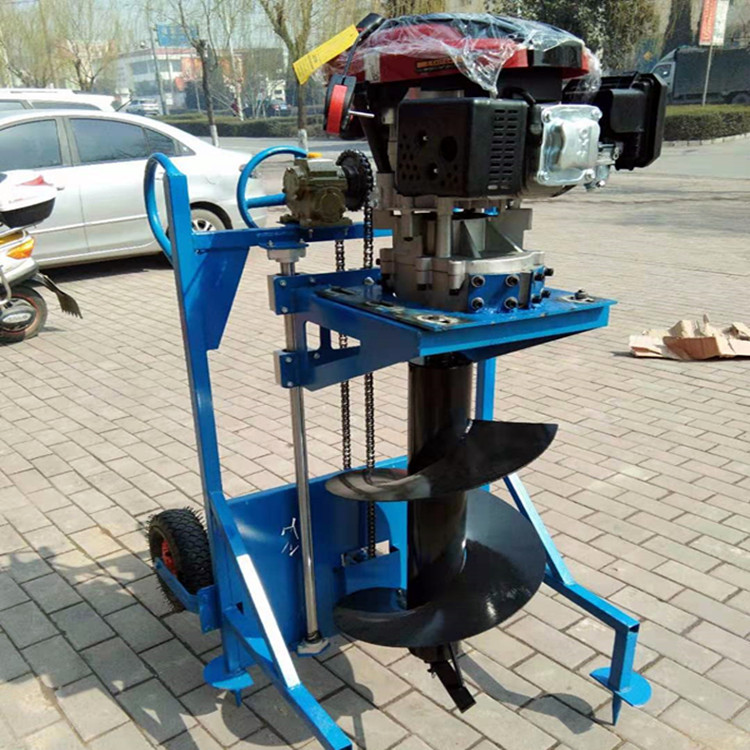 手摇打坑机价格多功能支架手摇打洞机优质植树种苗机施肥打孔机