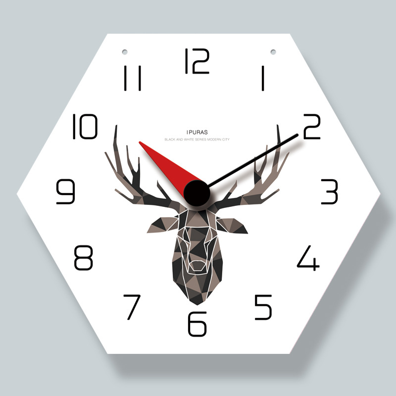 餐厅墙面挂墙钟表卧室房间创意挂钟超静音无声ins时钟挂表壁钟|ms