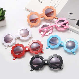 1380花边儿童眼镜塑料框装饰镜小花朵镜片宝宝时尚韩版塑料太阳镜