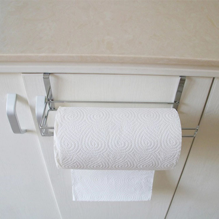 工厂批发加长创意厨房纸巾架 浴室橱柜卷纸架金属卷纸架挂免打孔