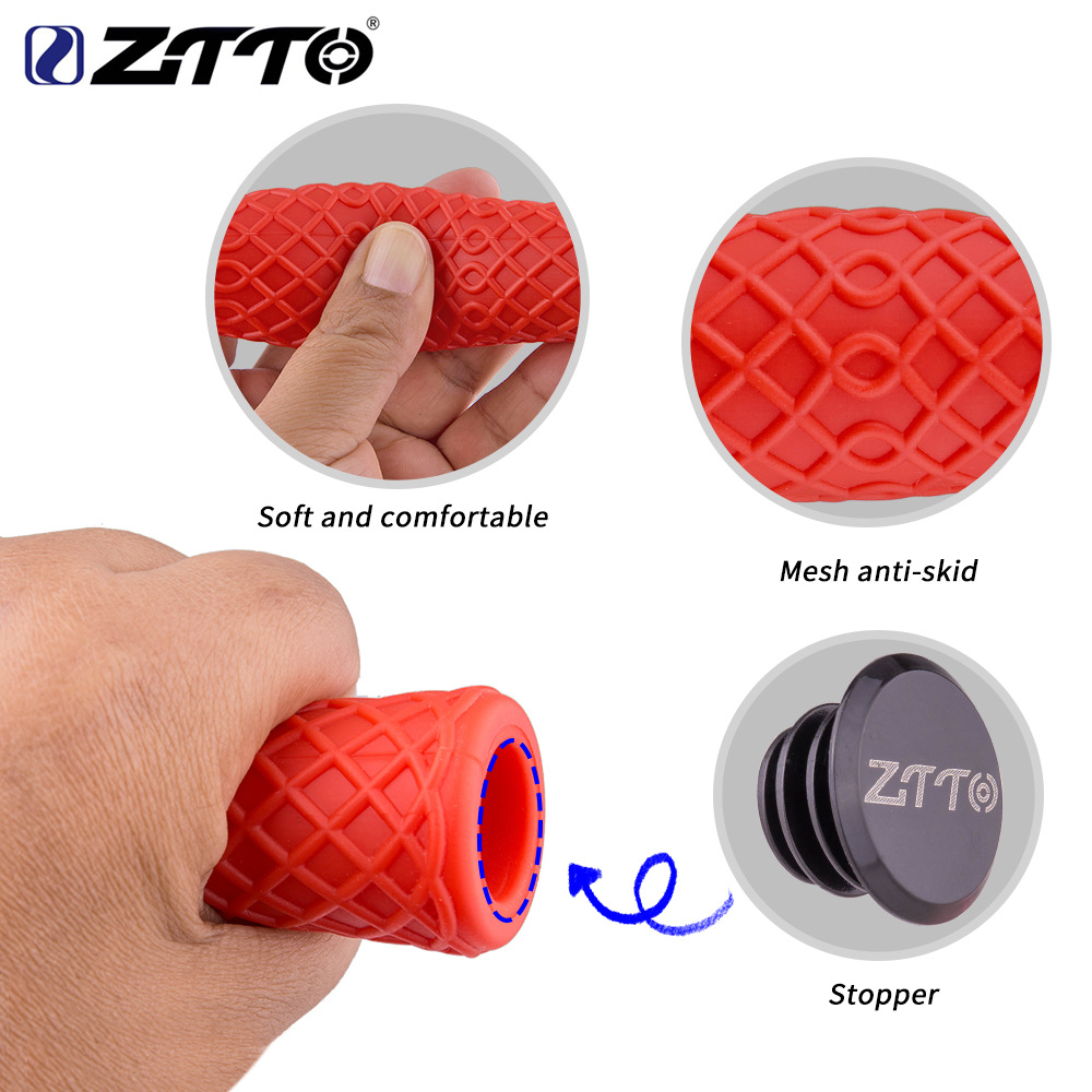 ZTTO bicicleta de montaña bicicleta mango ligero amortiguador resistente a las manchas antideslizante cubierta de la manija de silicona cubierta de la manija de color camuflaje