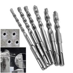 Factory direct sales medium carbon square four-pit electric hammer drill bit 150mm round shank alloy drill bit two-pit two-slot impact drill bit