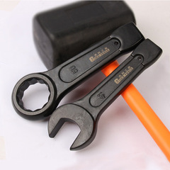 Heavy-duty impact wrench, extra-heavy and thickened, with a straight shank and single-head open-end design—perfect for knocking open or loosening lug nuts and bolts.