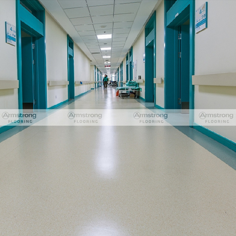 阿姆斯壮保健龙pvc地板革 净化室实验室地板胶 办公室展厅胶地板|ms