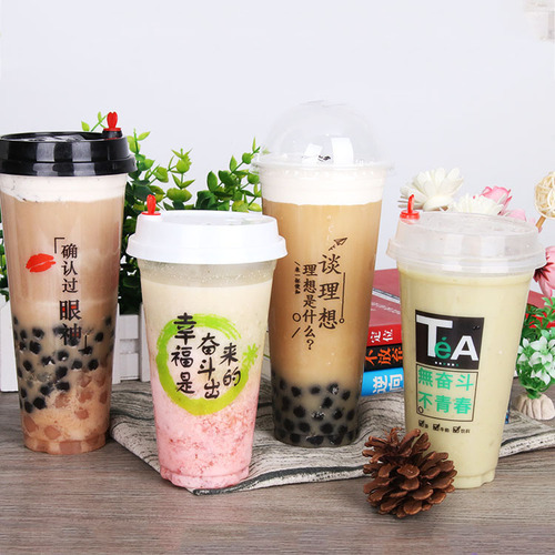 90 caliber disposable milk tea cup beverage cup transparent plastic cup pp juice cold drink cup Overlord Creative 500ml