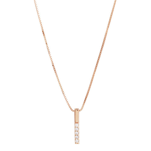 s925 silver long geometric necklace female Korean version clavicle chain simple and generous internet celebrity temperament personality student fresh